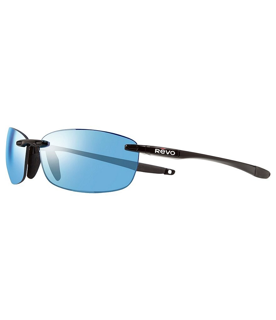 Revo Descend E Polarized 64mm Rectangle Sunglasses