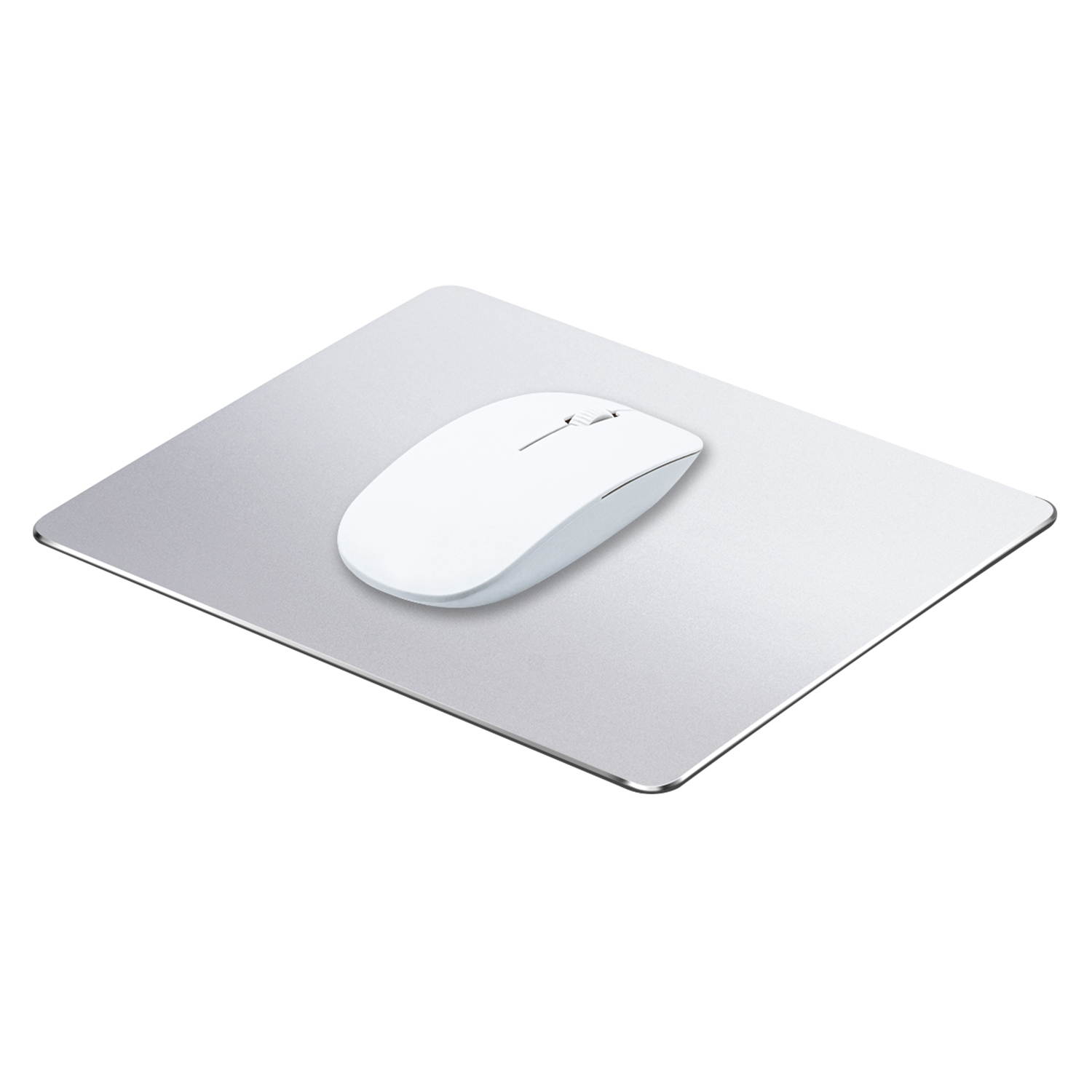 Metal Aluminum Double Sided Mouse Pad (Small Size) - Silver