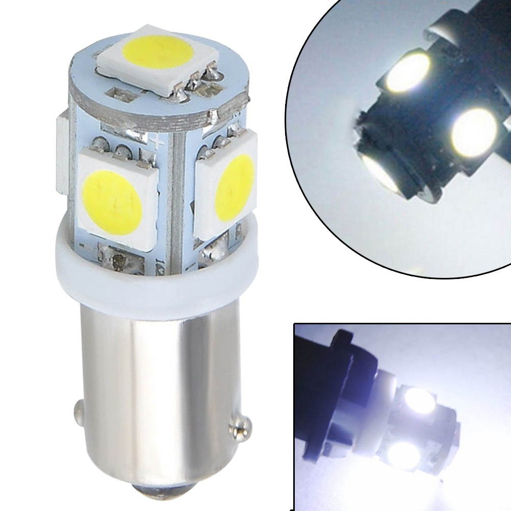 10pcs BA9S 5050 5 SMD LED Car Light Lamp Blub Auto Car Interior Reading Light Lamp (Yellow)