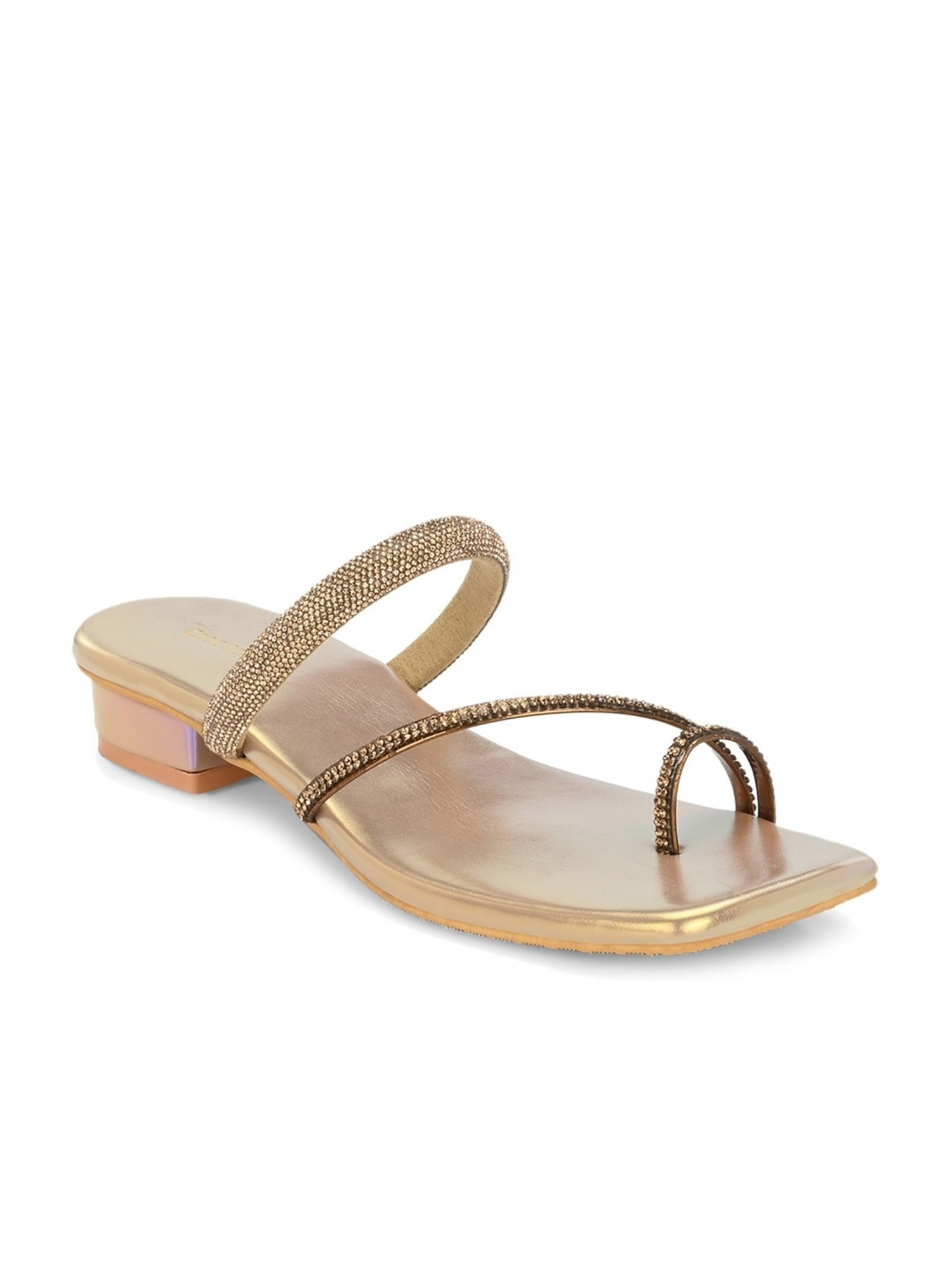 Clog London Women's Golden Toe Ring Sandals