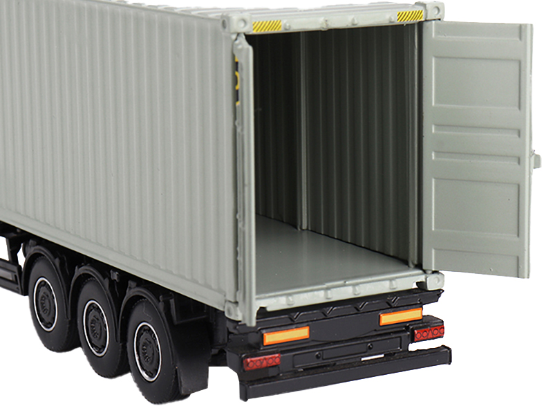 Mercedes-Benz Actros with 40' Container "UPS Europe" Brown and Gray 1/64 Diecast Model by Mini GT
