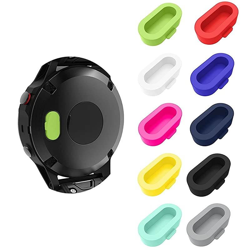 Fenix 55S5X Plus6S 6 6X Pro Charger Port Protector Silicone Dust Plug Antidust Plugs Compatible for Garmin Fenix 5S55XVivoactive 3Forerunner 9354545S245945 SmartwatchMulti Colors