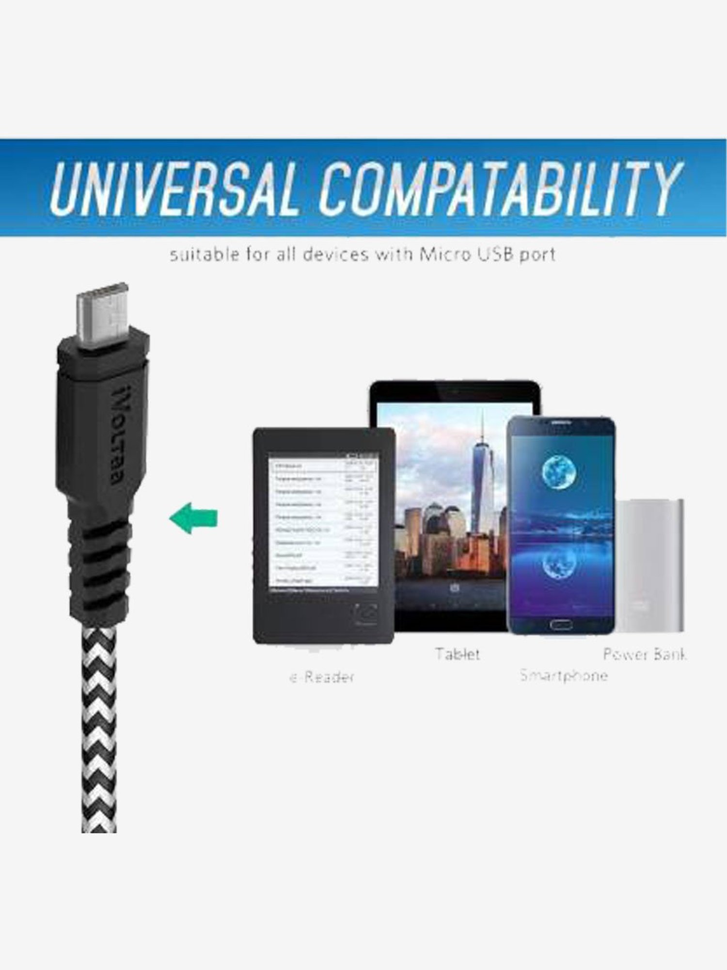 Moerdon MUC-C4C100W 100 Watt Fast Charging Data transfer Cable (Black)