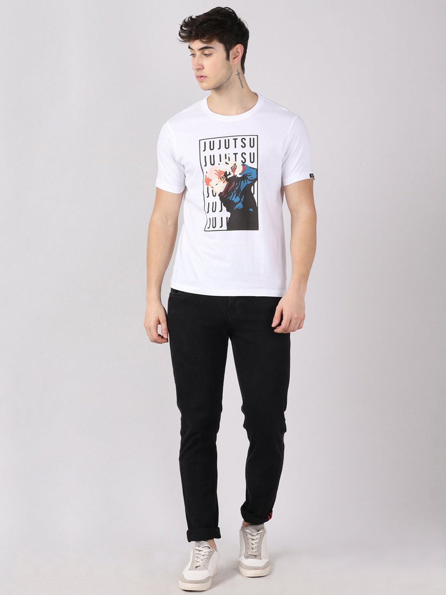 Bushirt White Cotton Crew T-Shirt