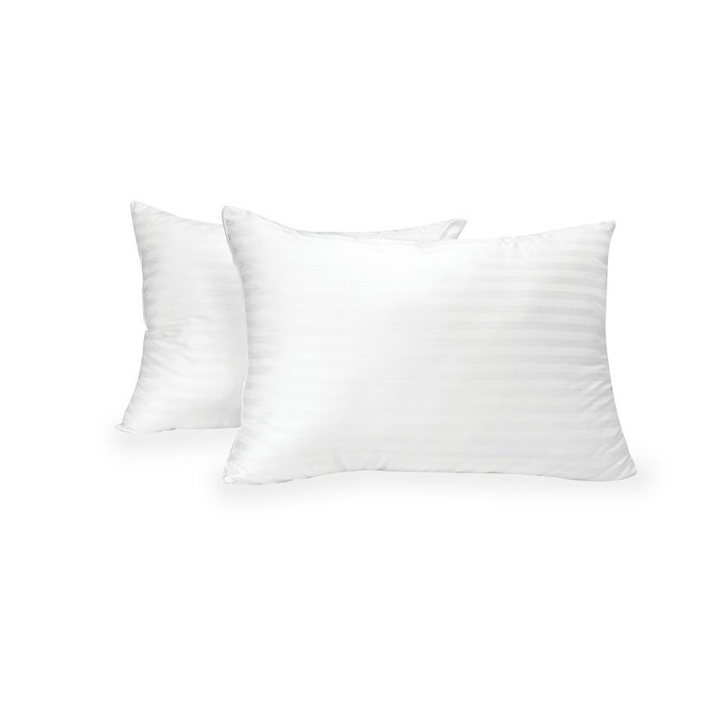 SensorPEDIC Down Alternative Bed Pillow with 300 Thread Count Cotton Cover 2 Pack