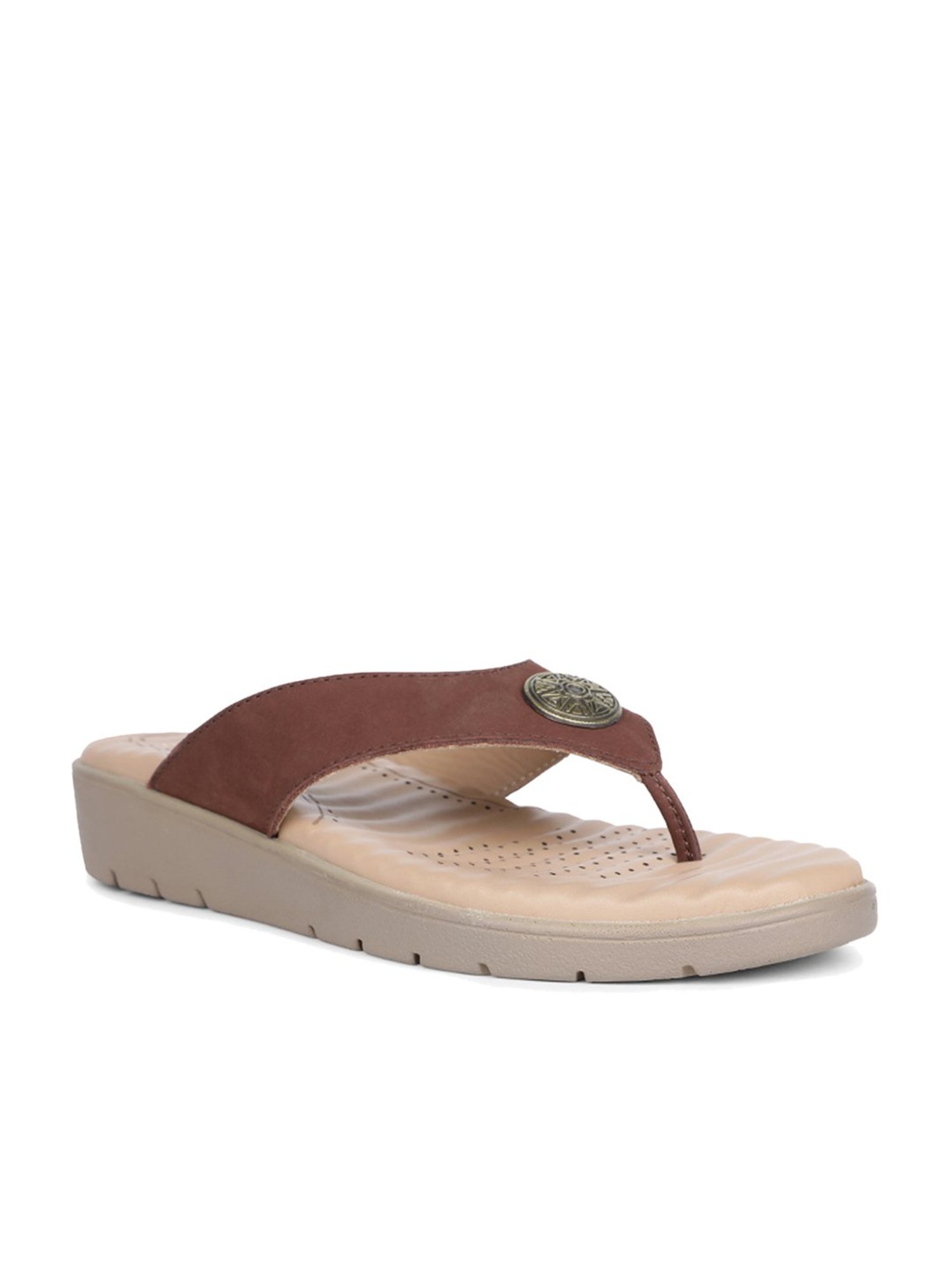 Scholl by Bata Women's Brown Thong Sandals
