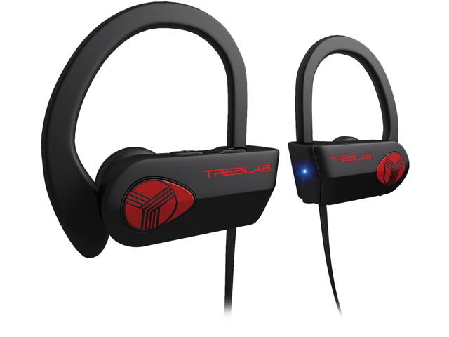 TREBLAB XR500 - Ultimate Cordless Bluetooth Running Headphones. Best Sport Wireless Earbuds for Gym. Noise Canceling Secure-Fit IPX7 Wireless Waterproof Headphones Mic. Workout Earphones 2019 Upgrade