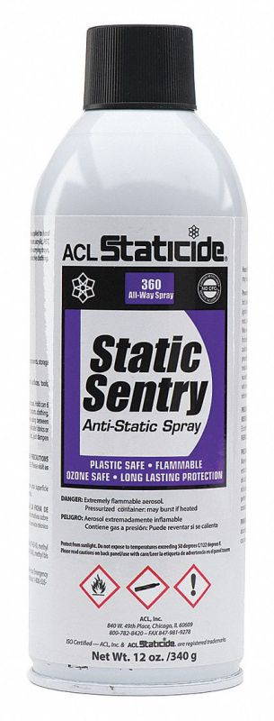 ACL STATICIDE 2006 Anti-Static Control Spray,Alcohol,12 oz.