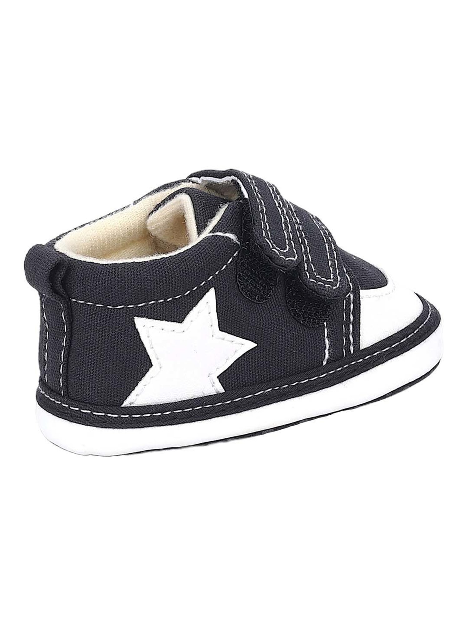 Baby Moo Kids Brown & White Velcro Shoes