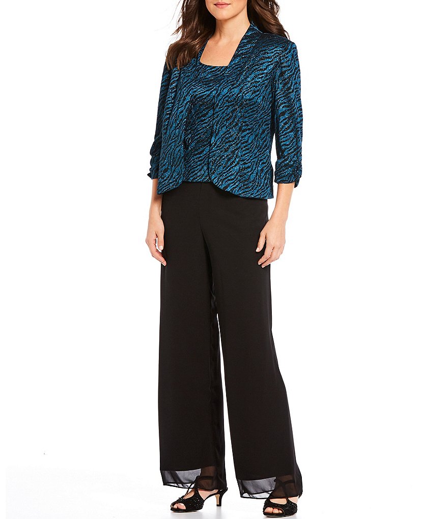 Alex Evenings Silky Chiffon Pants