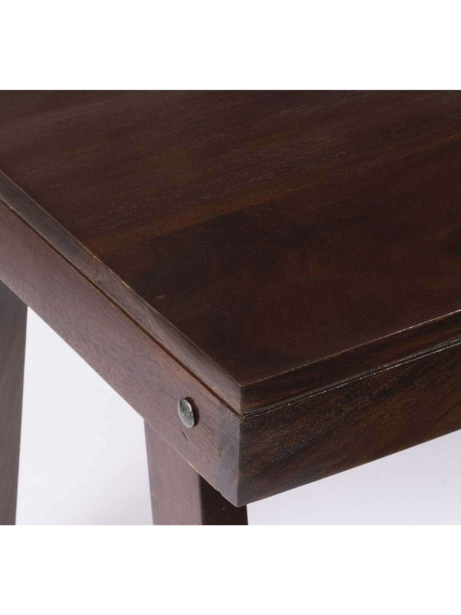 Ikiriya Mayfield Solid Dark Brown Wood Coffee Table Dark Walnut Finish