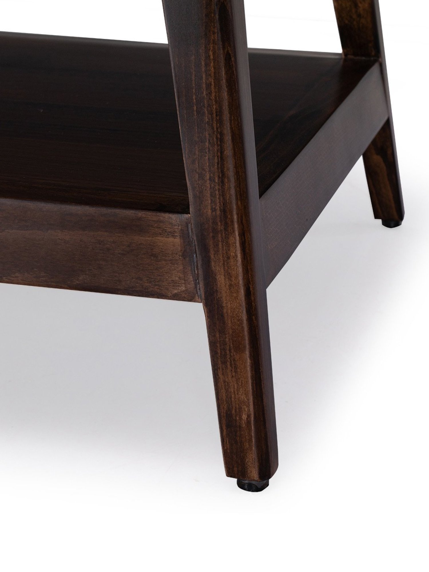 Durian Symphony Brown Solid Wood Veneer Side & End Table