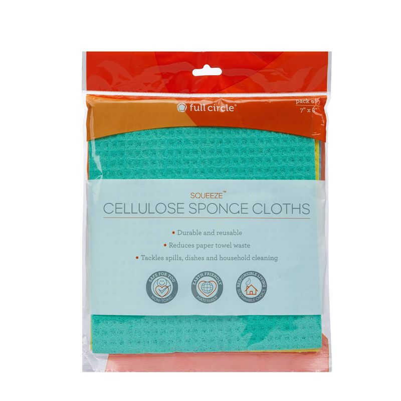 Full Circle Squeeze Cellulose Sponge - 3pk