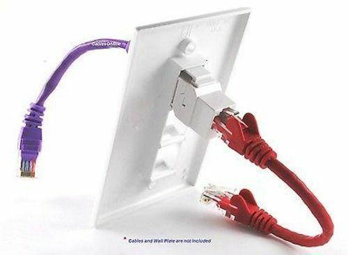 CAT6 Female to Female RJ45 UTP  Keystone Jack Coupler, White - (5-Pack)