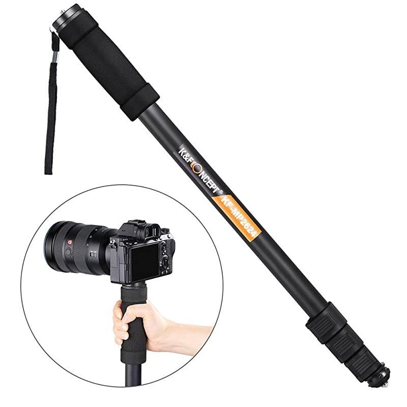MonopodKampF Concept 4Section 67quot171CM Compact Portable Travel DSLR Monopod Unipod Stand Walking Trekking Stick Aluminum Alloy Lightweight SLR s Canon Nikon Sony Camcorder Video