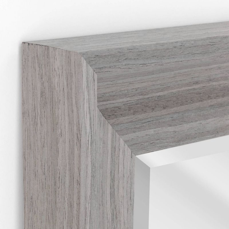 26.5" x 32.5" Transitional Driftwood Wall Mirror in Light Gray - Head West