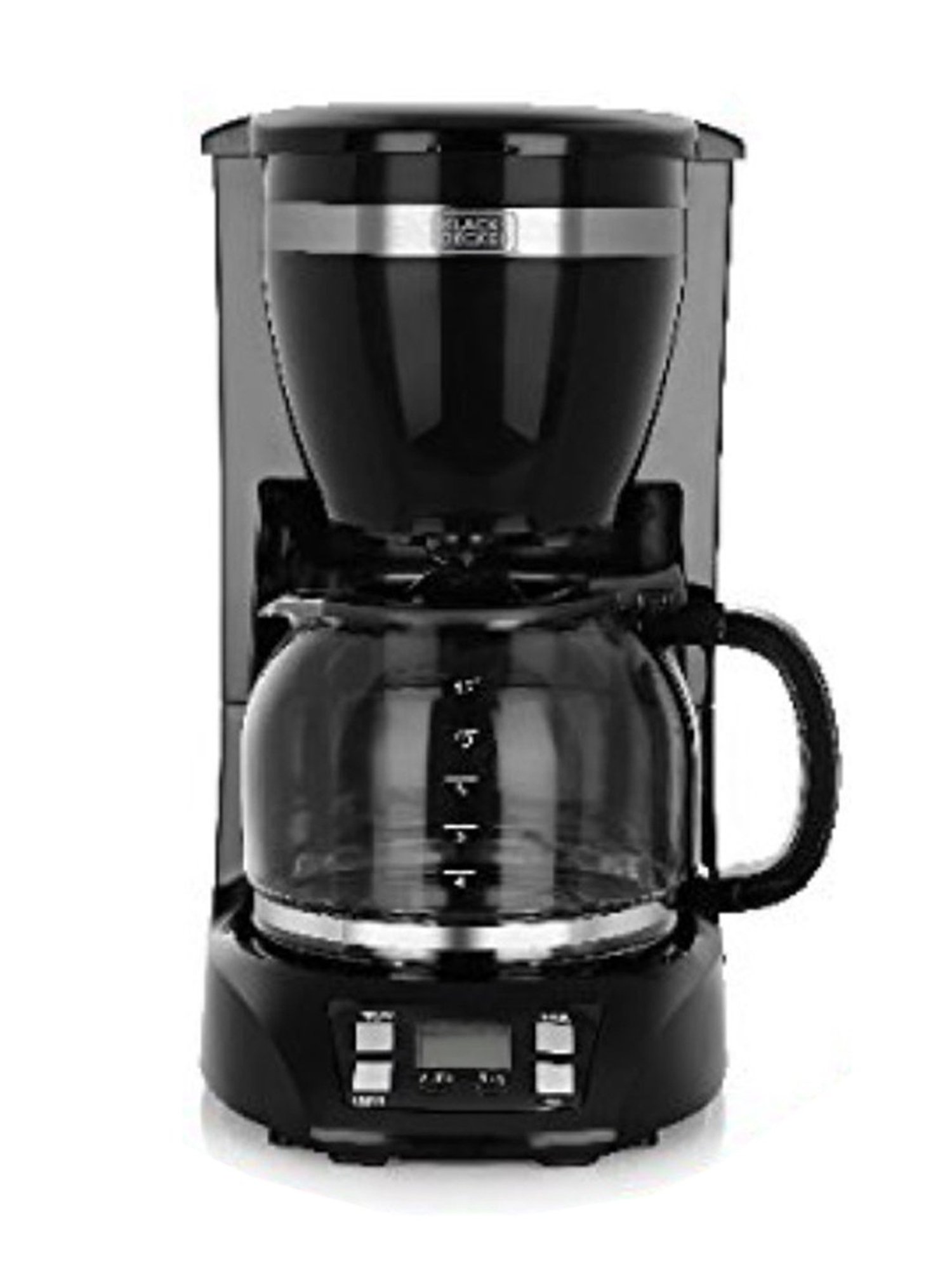 BLACK+DECKER BXCM1201IN Drip Coffee Maker 900W, 1.5L with  Auto Keep Warm Function (Black)
