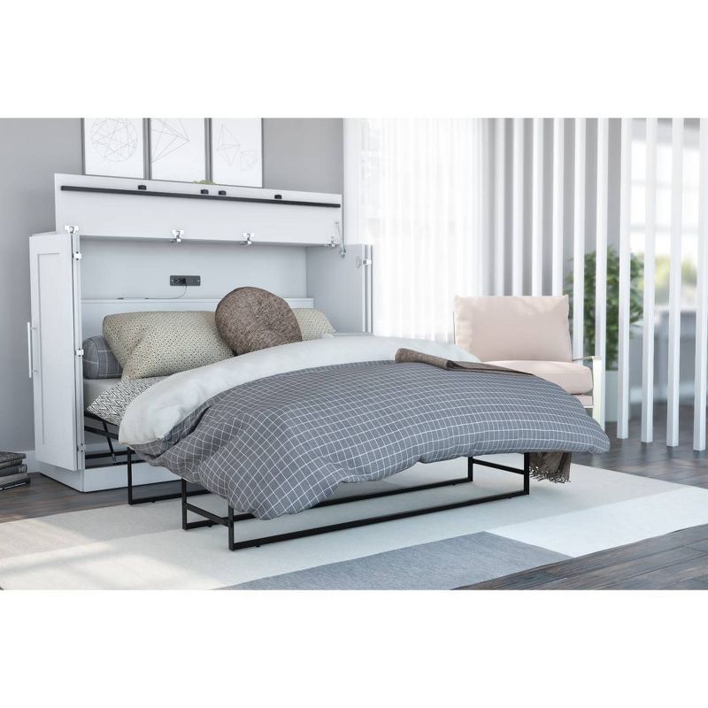 Full Cabinet Bed with Mattress White - Bestar