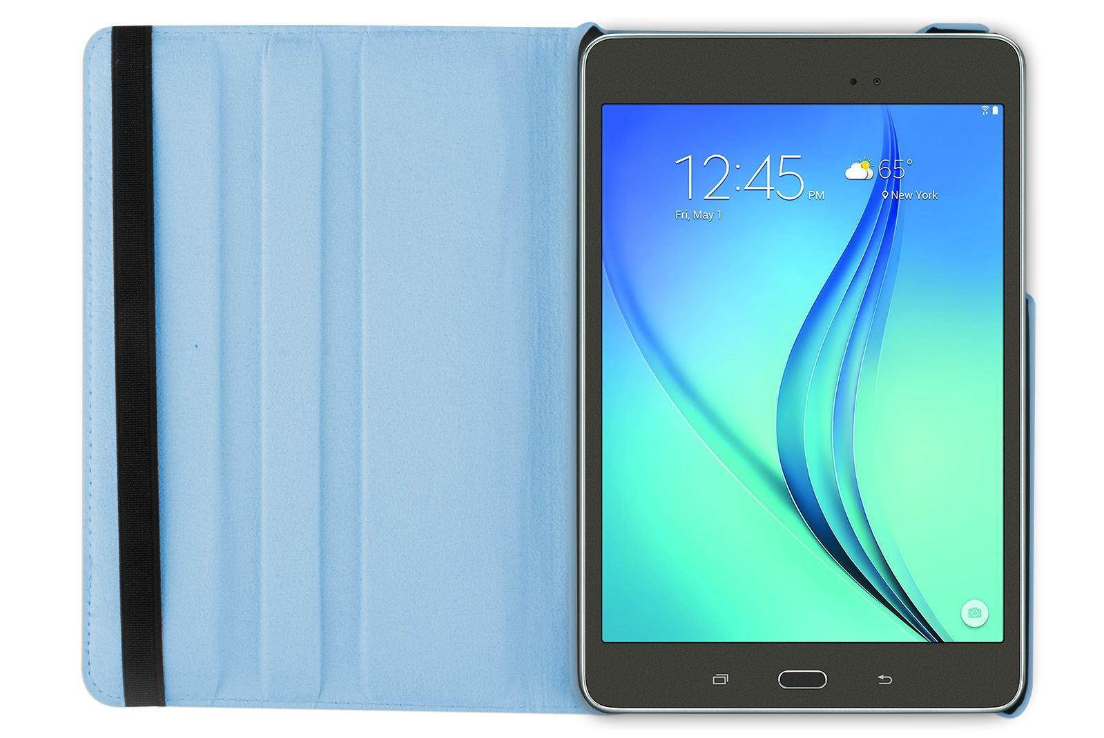 Hellfire Trading PU Leather Case 360 Rotating for Samsung Galaxy Tab A 8 T350 8" - Purple