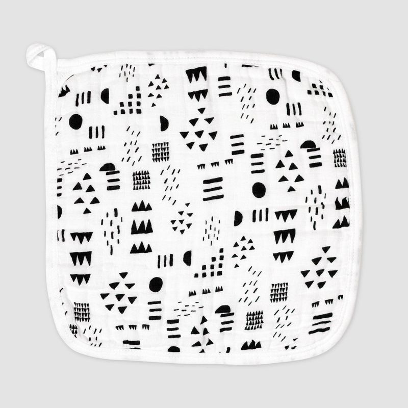 Honest Baby 4pk Organic Cotton Pattern Play Washcloth