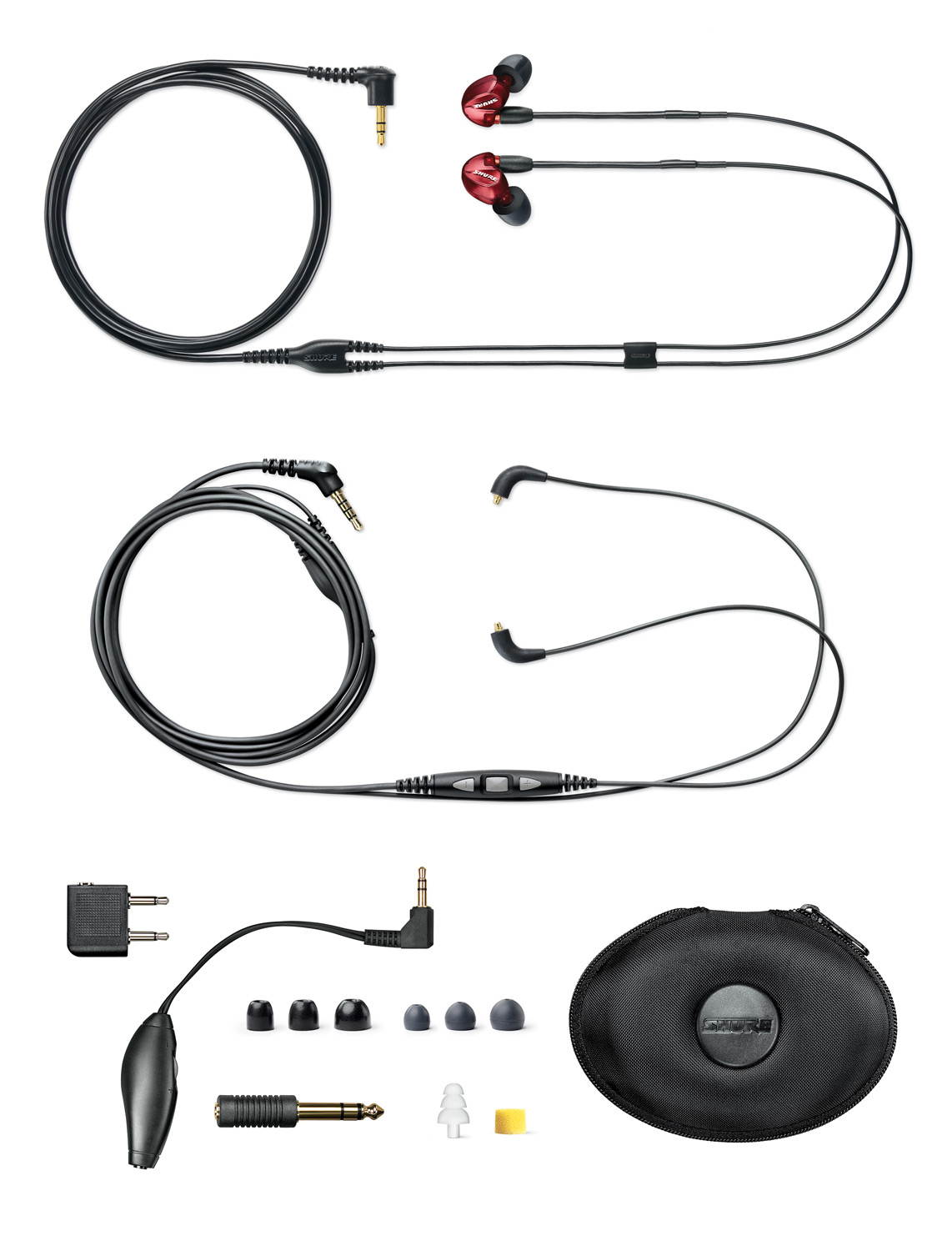 Shure SE535-EFS LTD Limited Edition SE535 Sound Isolating Earphones with Remote + Mic - RED