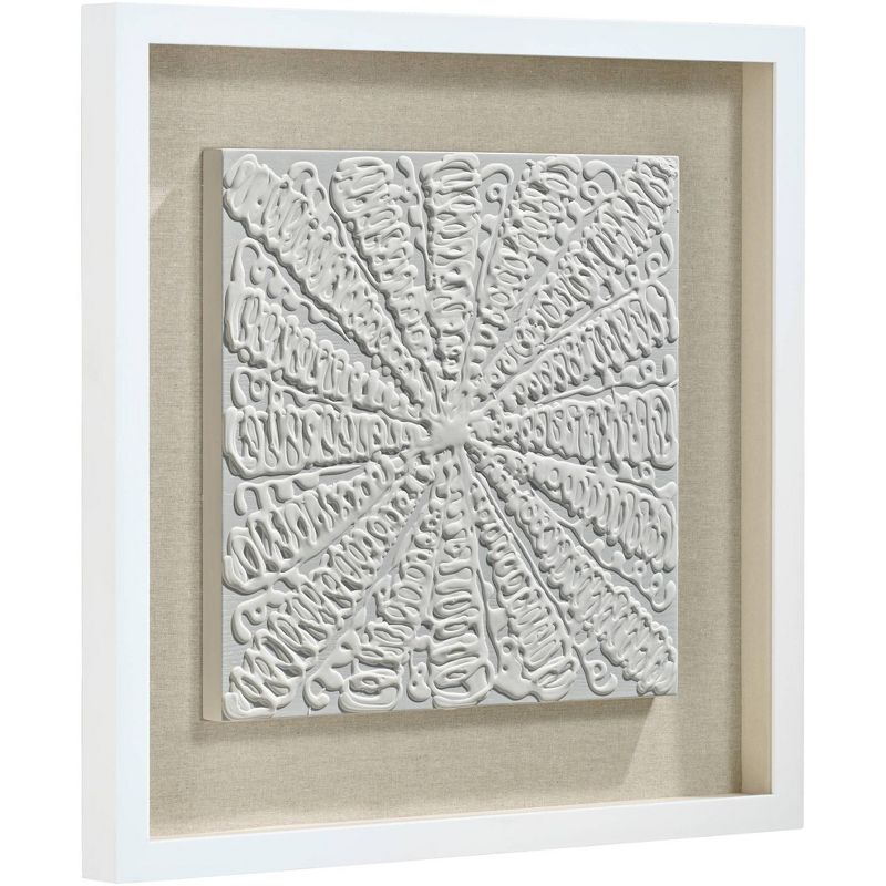 Newhill Designs White Out 23 3/4" Square Framed Wall Art Set of 2