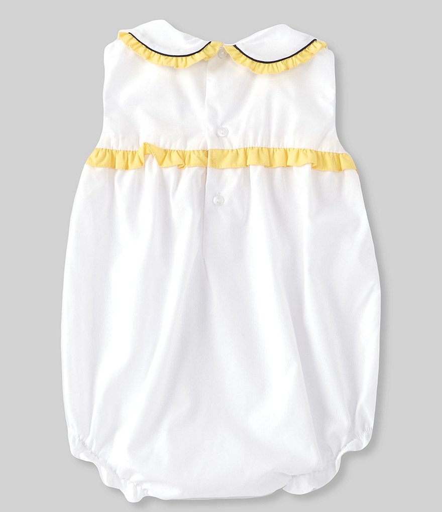 Petit Am Baby Girls 3-9 Months Sleeveless Bee-Embroidered Bubble