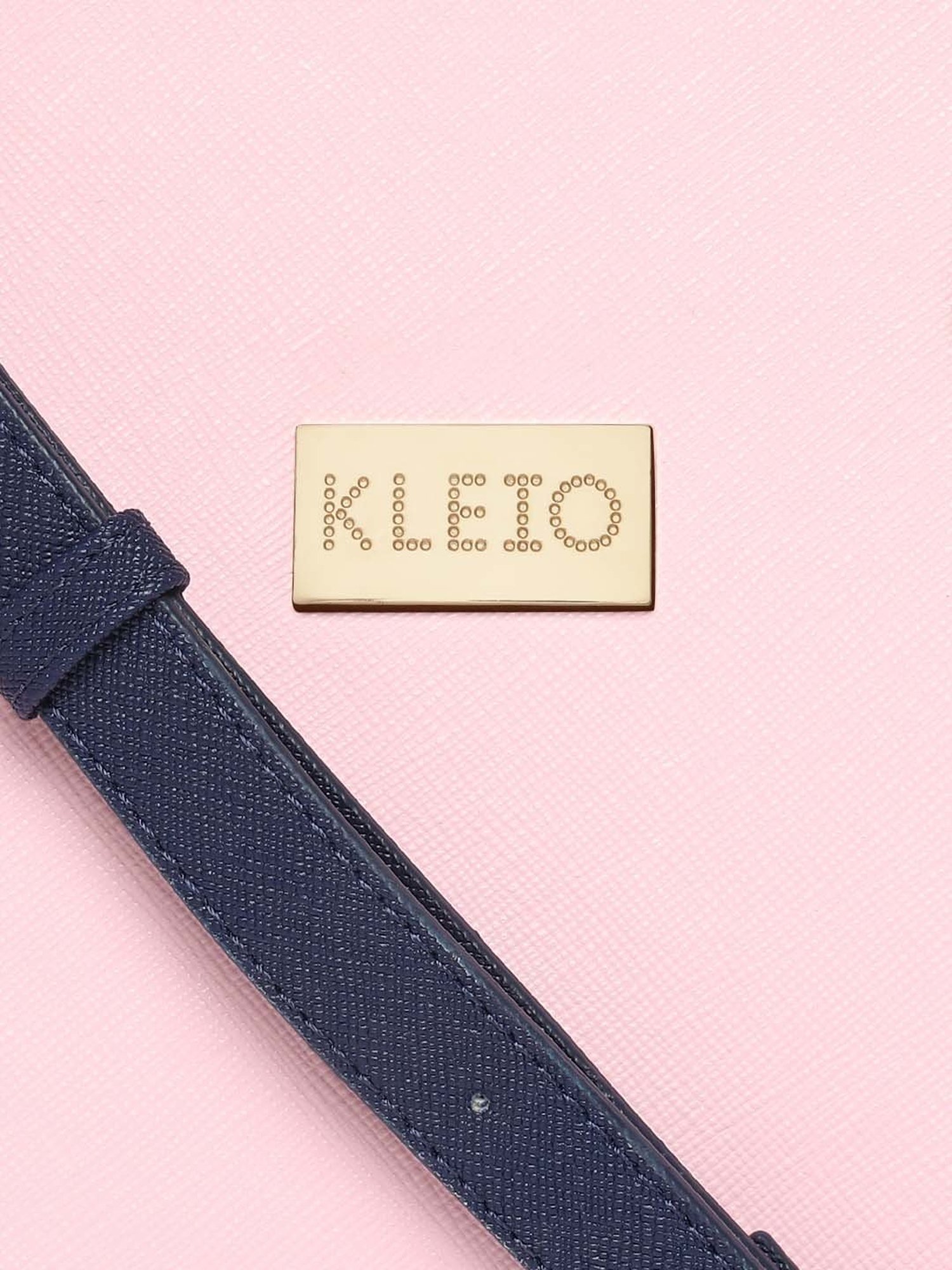 KLEIO Pink Solid Medium Handbag