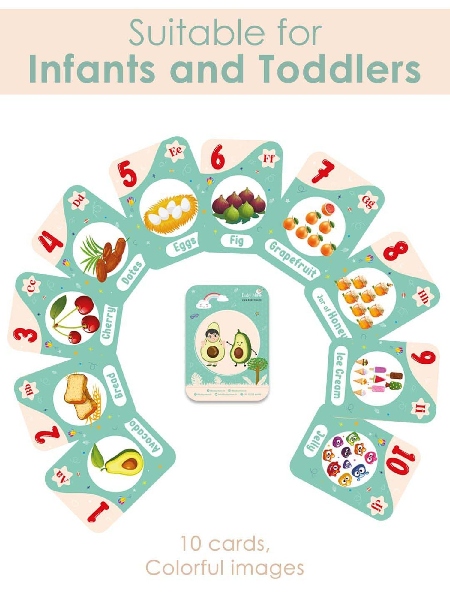 Baby Moo Kids Green Flash Cards