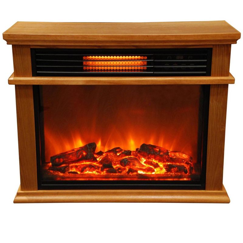 LifeSmart LifePro 3 Element Portable Electric Infrared Fireplace Heaters (Pair)