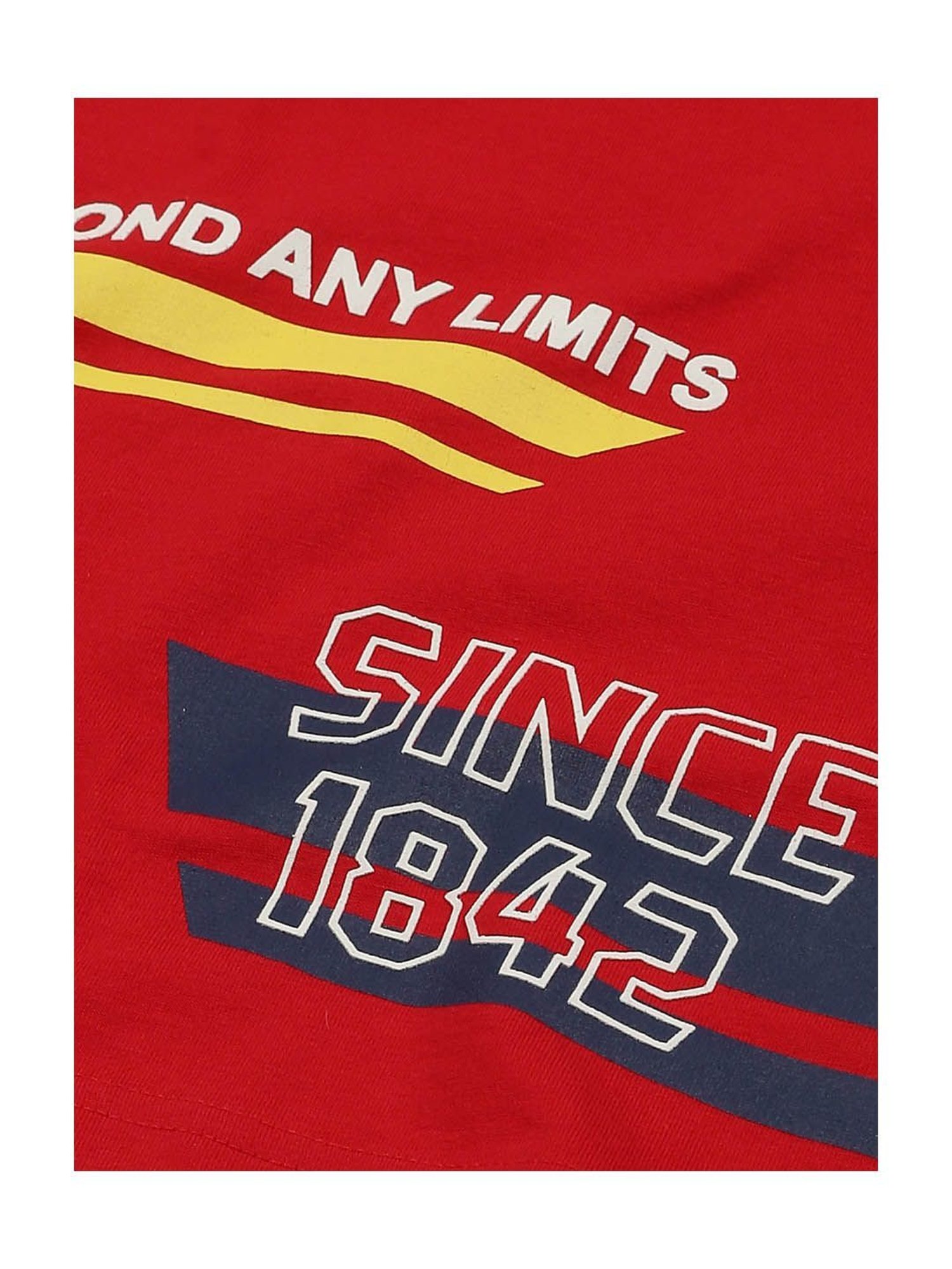 Plum Tree Boys White & Red Printed T-Shirt (Pack Of 2)