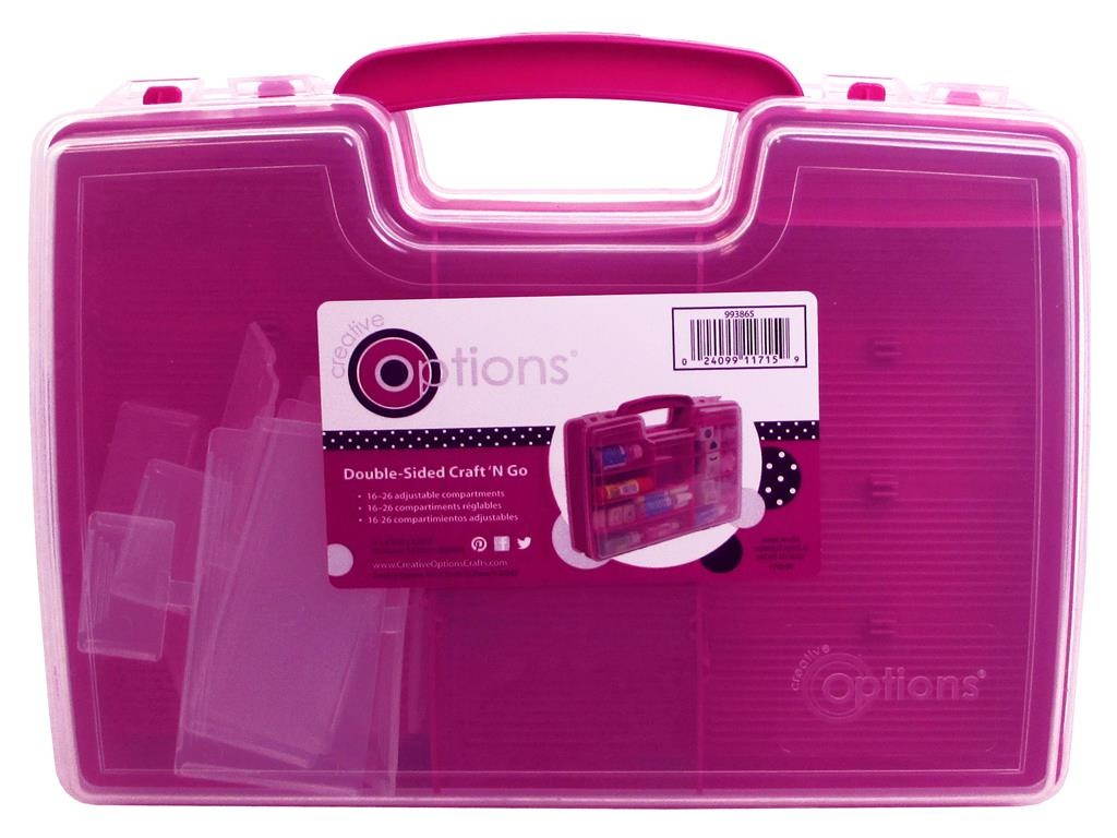 Creative Options 171551 Magenta with Clear Craft N Go Organizer