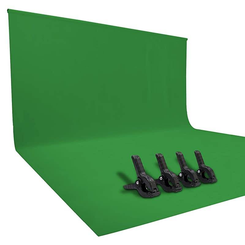 9X15 ft Background Muslin Backdrop, Photo Studio, Collapsible High Density Screen for Video Photography and Television-Green