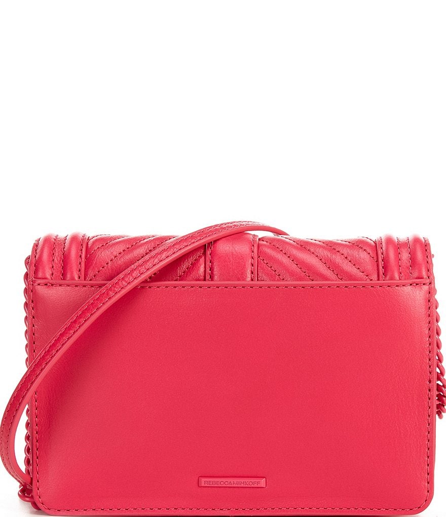 REBECCA MINKOFF Chevron Quilted Small Turn Lock Love Crossbody Bag
