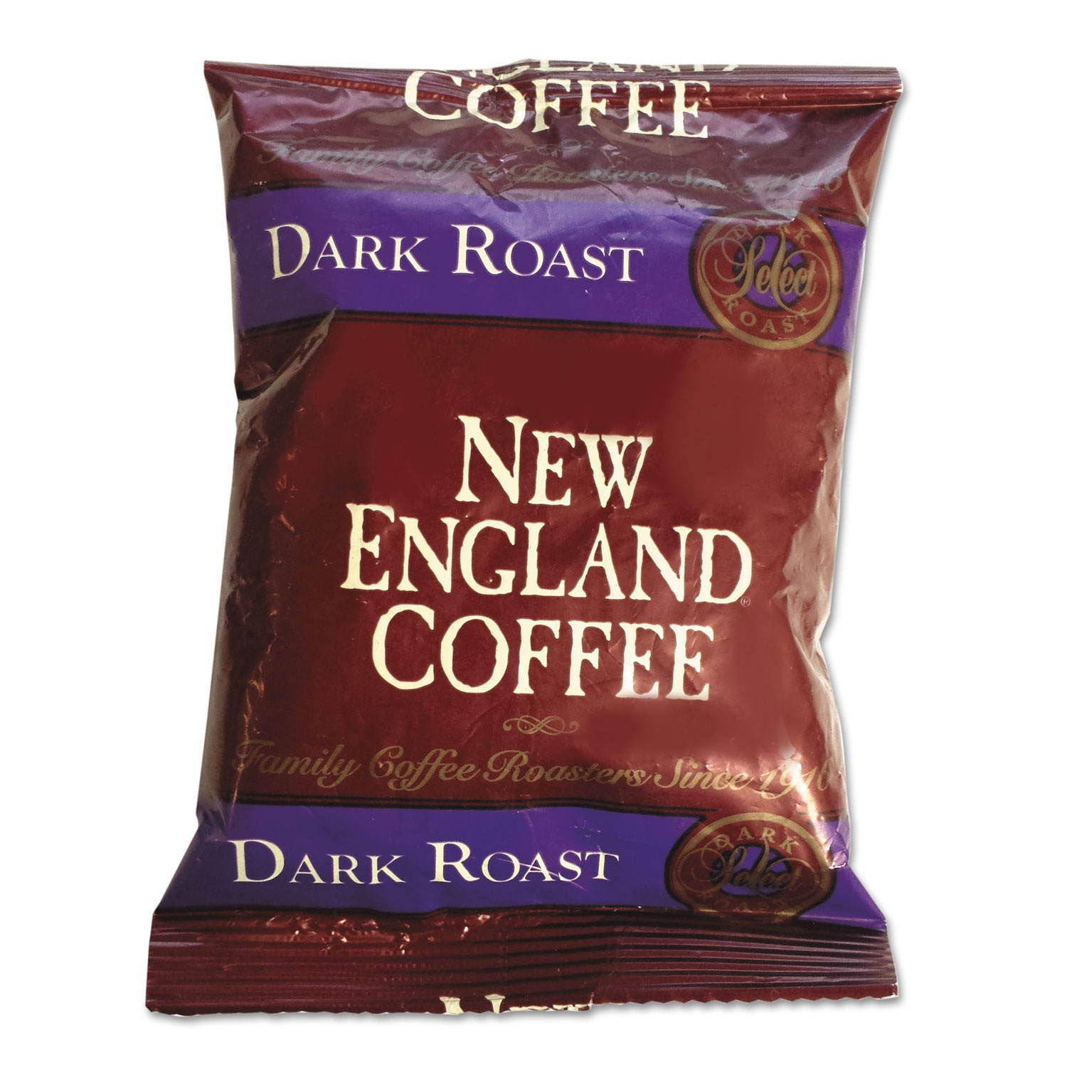 NEW ENGLAND COFFEE 026190 Coffee Portion Packs, French Roast, 2.50 oz. Pack, 24/Box