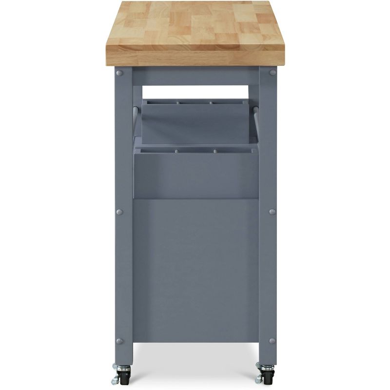 Anson Kitchen Cart Gray - ClickDecor