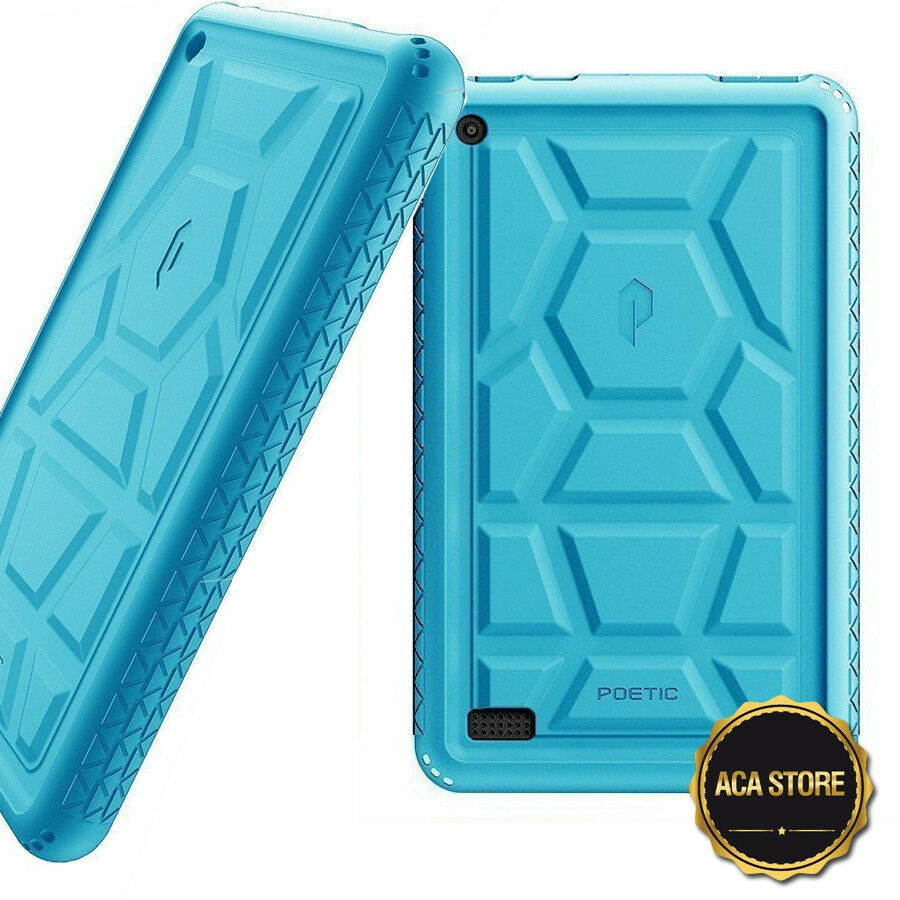 Corner Protection Case For Amazon Fire 7 (2017) Tablet Silicone Cover Blue