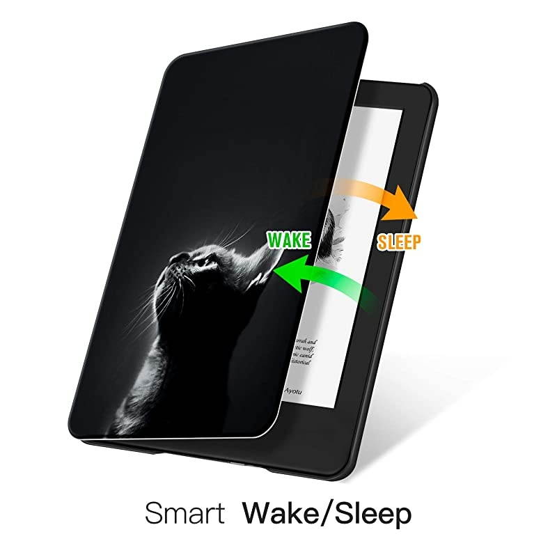 Slim Case for AllNew Kindle10th Gen 2019 Release PU Leather Cover with Auto WakeSleepFits  AllNew Kindle 2019Will not fit Kindle Paperwhite or Kindle OasisThe Cat 2