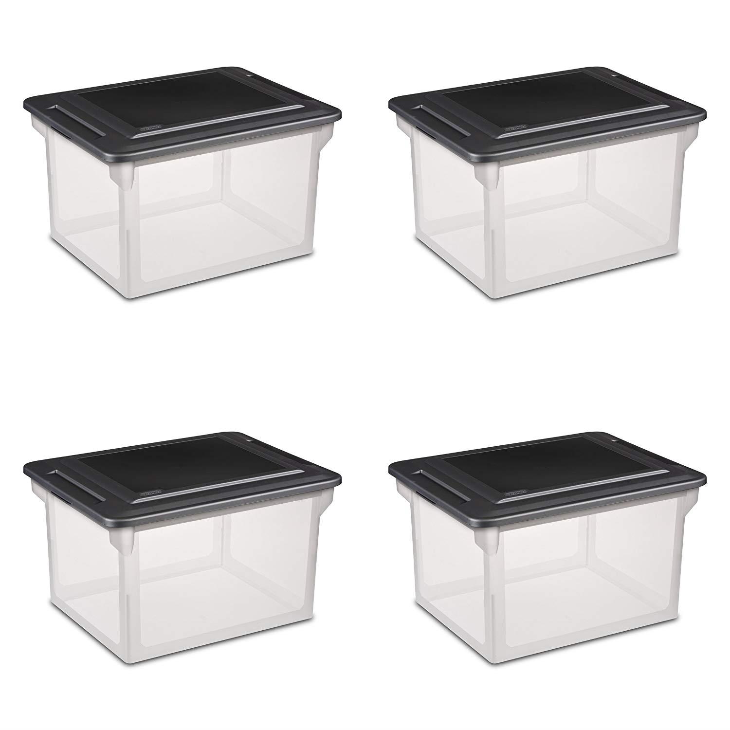 Sterilite 18689004  Storage File Box, 4-Pack