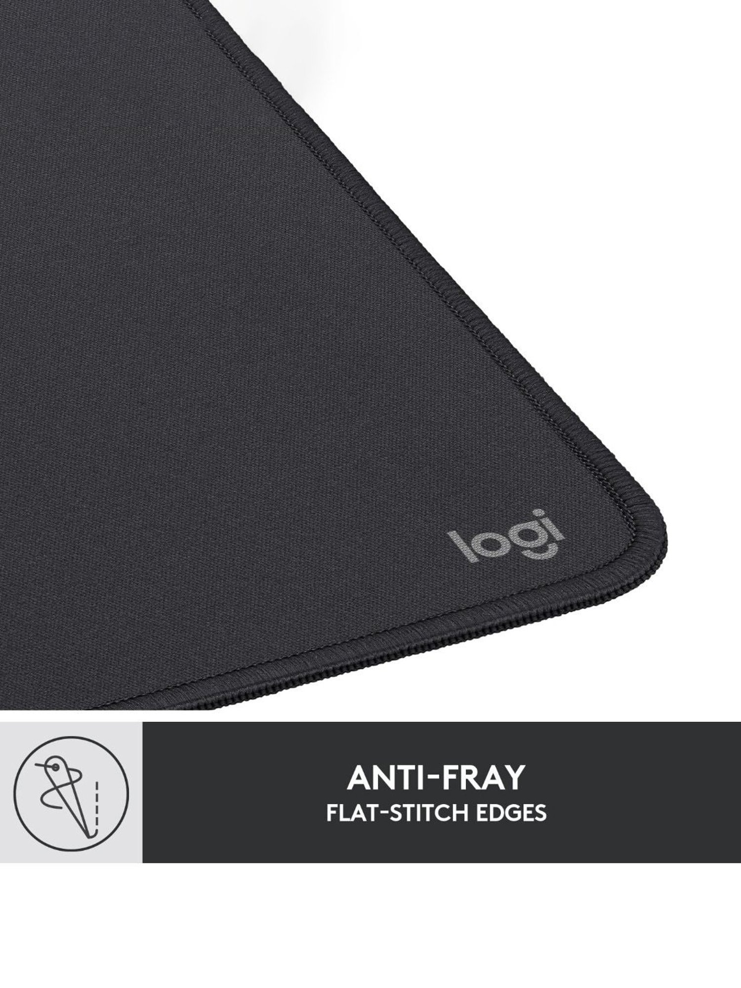 Logitech Mouse Pad - Studio Series, Computer Mouse Mat with Anti-Slip Rubber Base (Graphite Black)