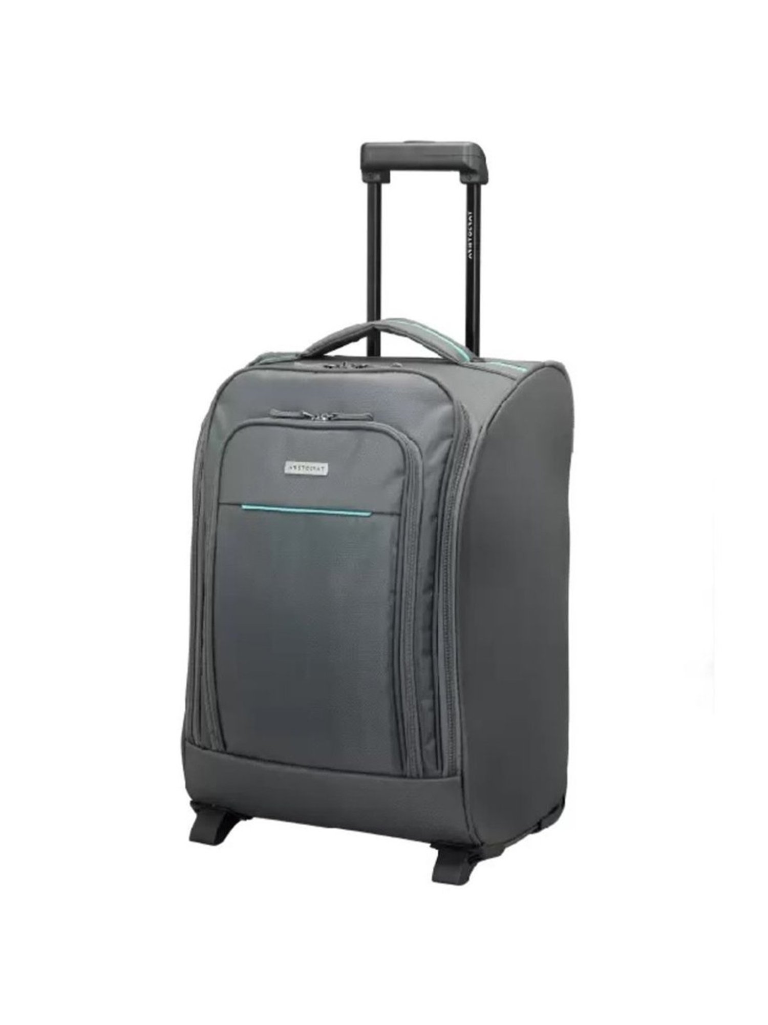 Aristocrat Drive Grey Solid Soft Cabin Trolley Bag - 28 Cm
