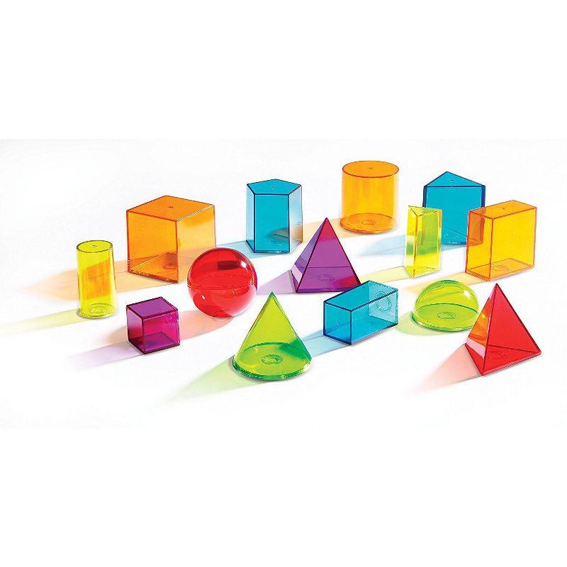 Learning Resources View-Thru Geometric Solids, 14 Pieces, Ages 8+