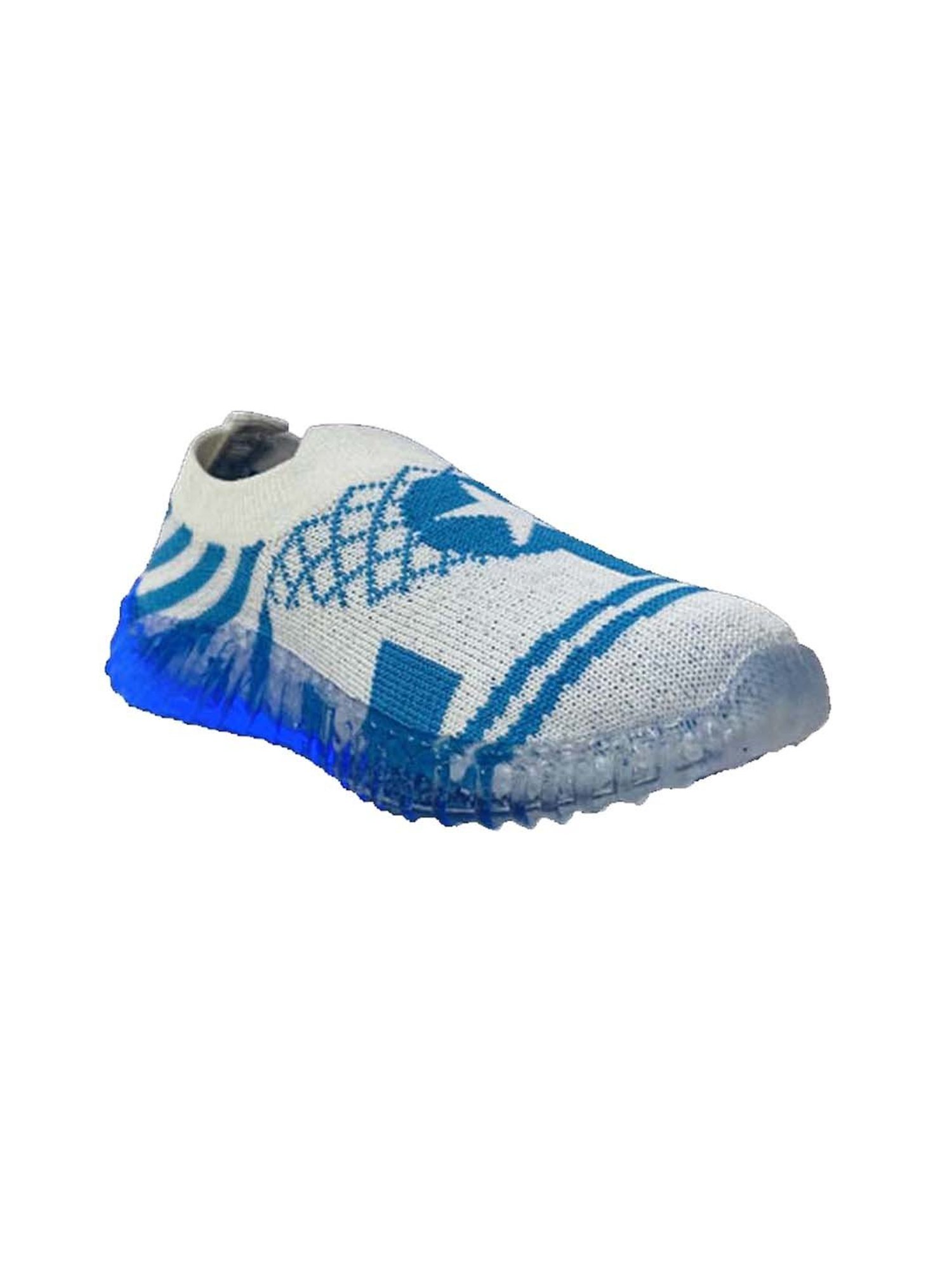 Priaansha Kids White & Blue Casual Slip-Ons