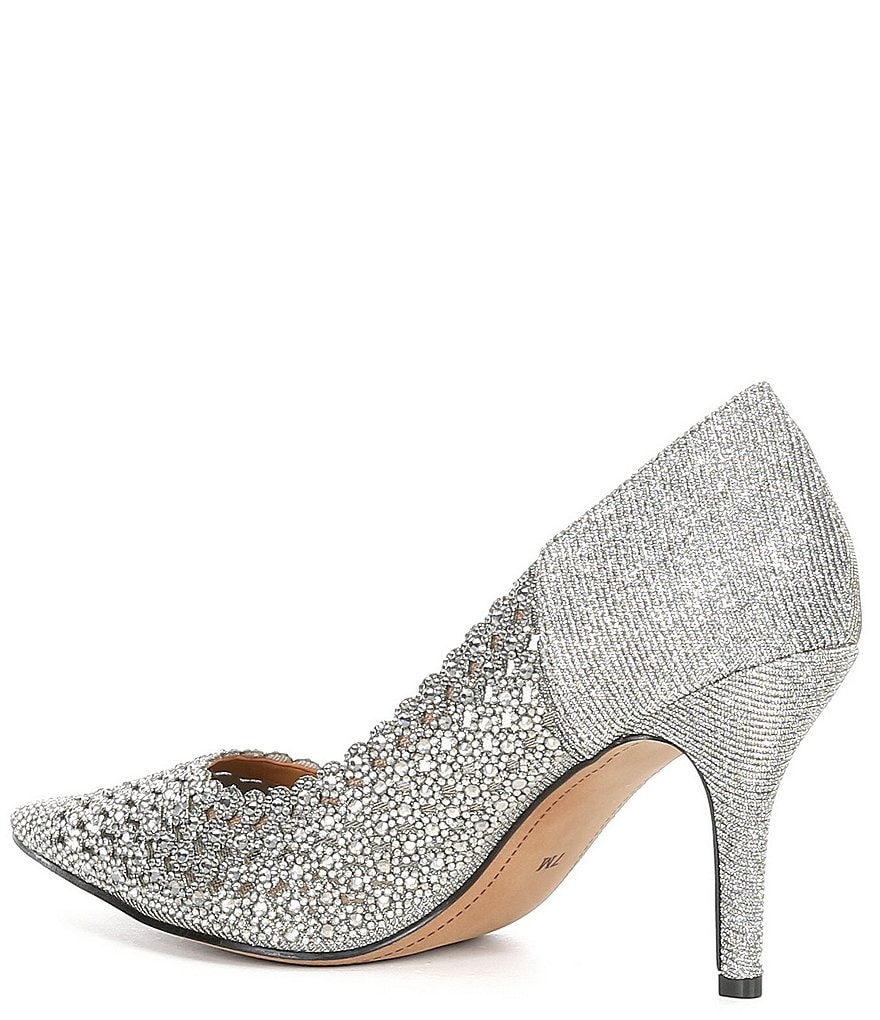 Trotters Kari Pearlized Leather Block-Heel Pumps