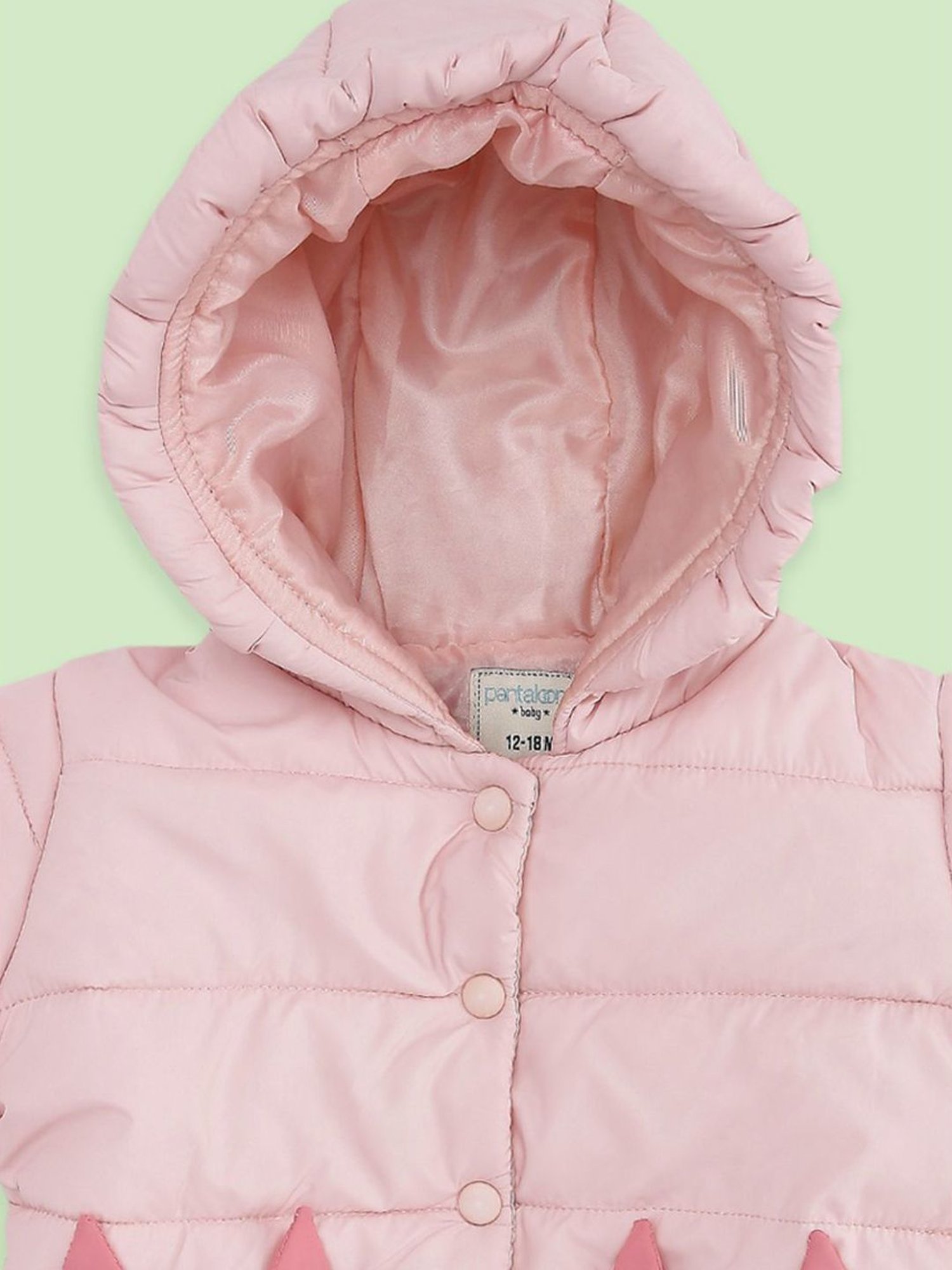 Pantaloons Baby Rose Pink Embroidered Full Sleeves Jacket