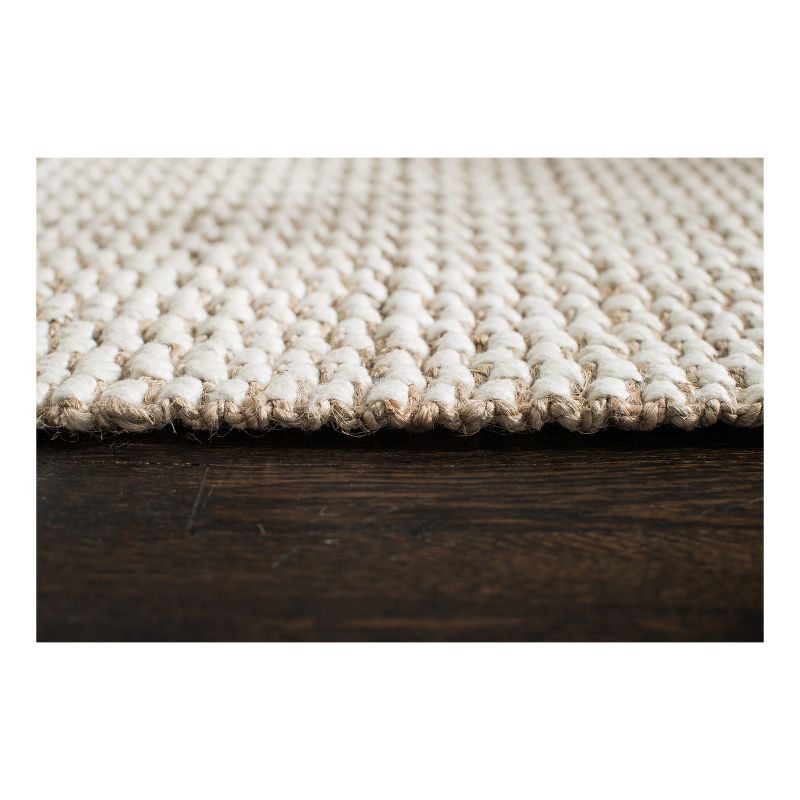 Beige Solid Woven Area Rug 8'X10' - Anji Mountain