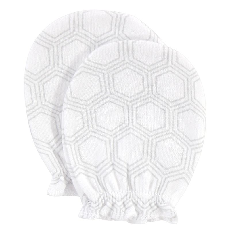 Hudson Baby Infant Cotton Scratch Mittens 10pk, Bee, One Size