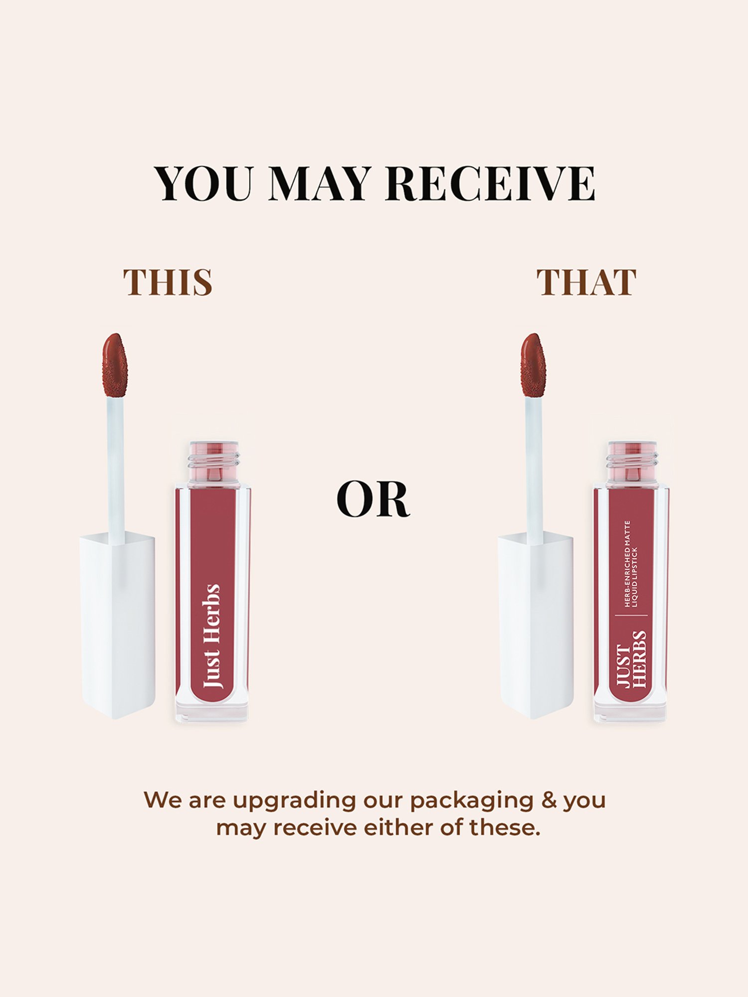 JUST HERBS Herb-Enriched Matte Liquid Lipstick Rosewood Pink - 2 ml