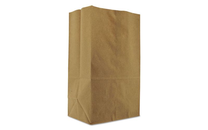 General 1/8 BBL Paper Grocery Bag 57 lb Kraft Standard 10 1/8 x6 3/4 x14 3/8 500 bags SK1857