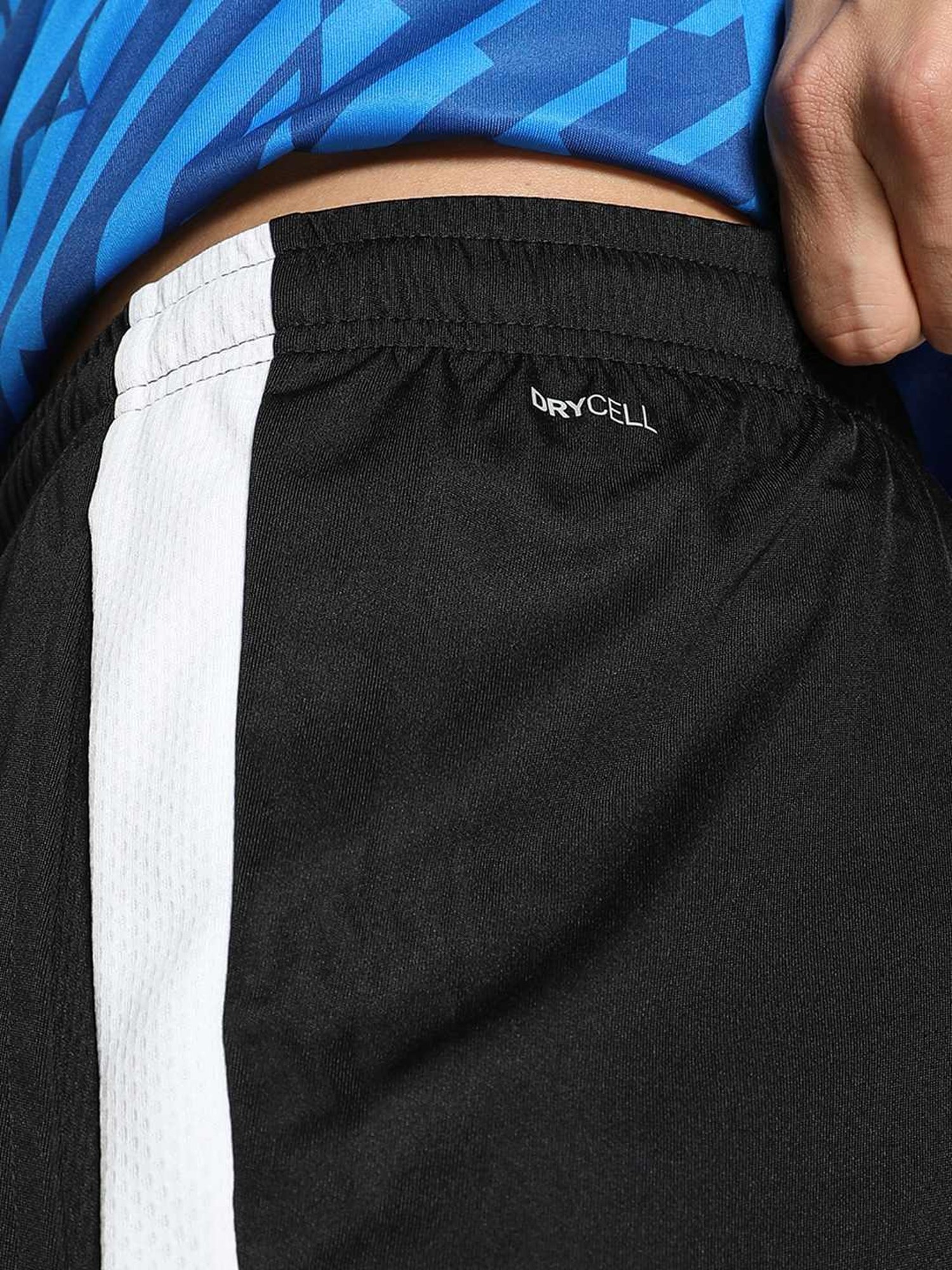 Adidas White Regular Fit Striped Sports Shorts